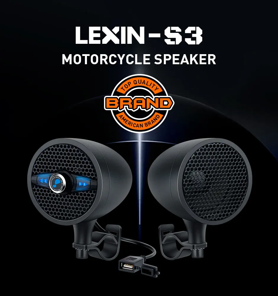 Lexin 2018 S3 Скпер Bluetooth Колонки на Мотоцикл Аудио Музыкальная Система для