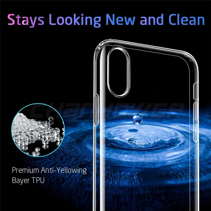 Прозрачный мягкий силиконовый чехол HD для iPhone 11 Pro Max X XR XS MAX задняя крышка из ТПУ 10