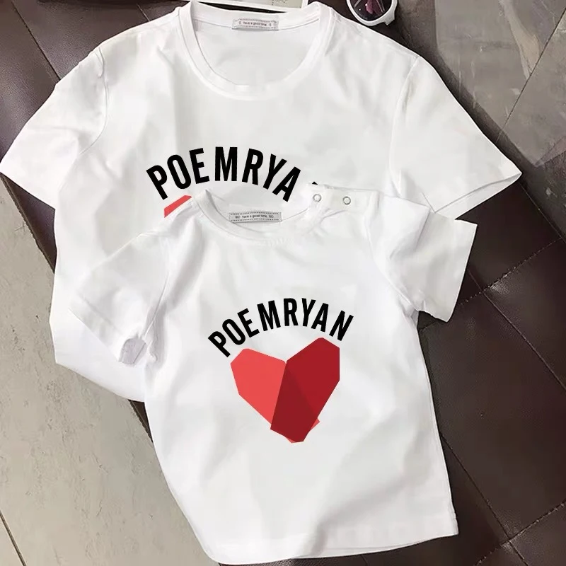 Футболка с геометрическим рисунком летняя модная забавная семейная одежда