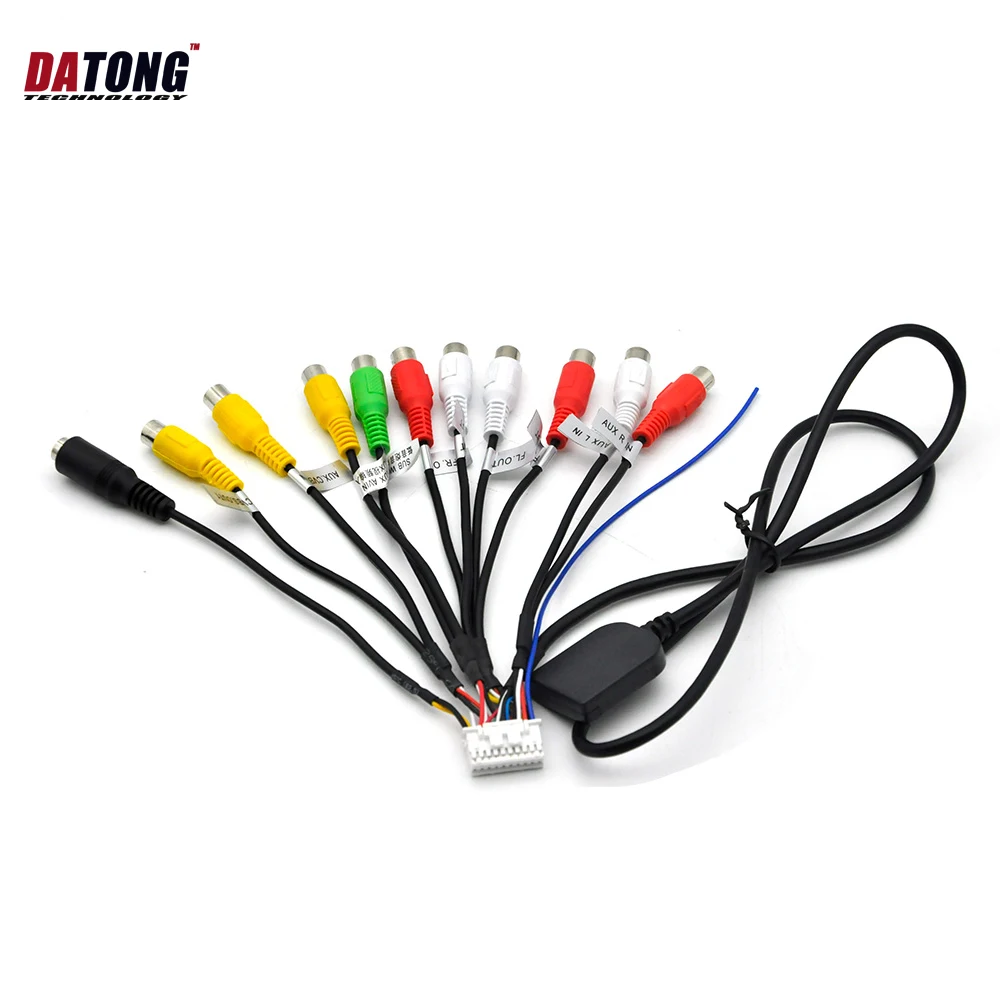 Stereo RCA Harness For Carplay Car Radio 20pins Full Feature Output Cable AUX in Adapter Head Unit|Акустическая линия| |