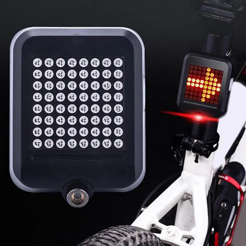 Light LED USB Rechargeable Bike Intelligent Sensor Brake 64 Bicycle Turn Signal | Спорт и развлечения