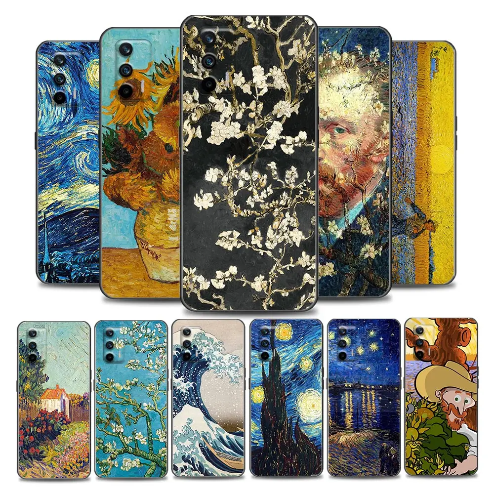

Van Gogh Painting Phone Case for Realme Q2 i V13 15 5G C20 A 11 12 21 Y 8 25 GT Neo X7 Pro GT Soft Silicone Cover