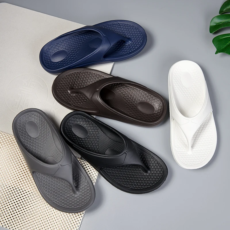 

Flip Flops Men Slippers Summer Anti-skid Indoor Outdoor Light Soft Casual Beach Male Sandals Household Slipper Bathroom Size 46