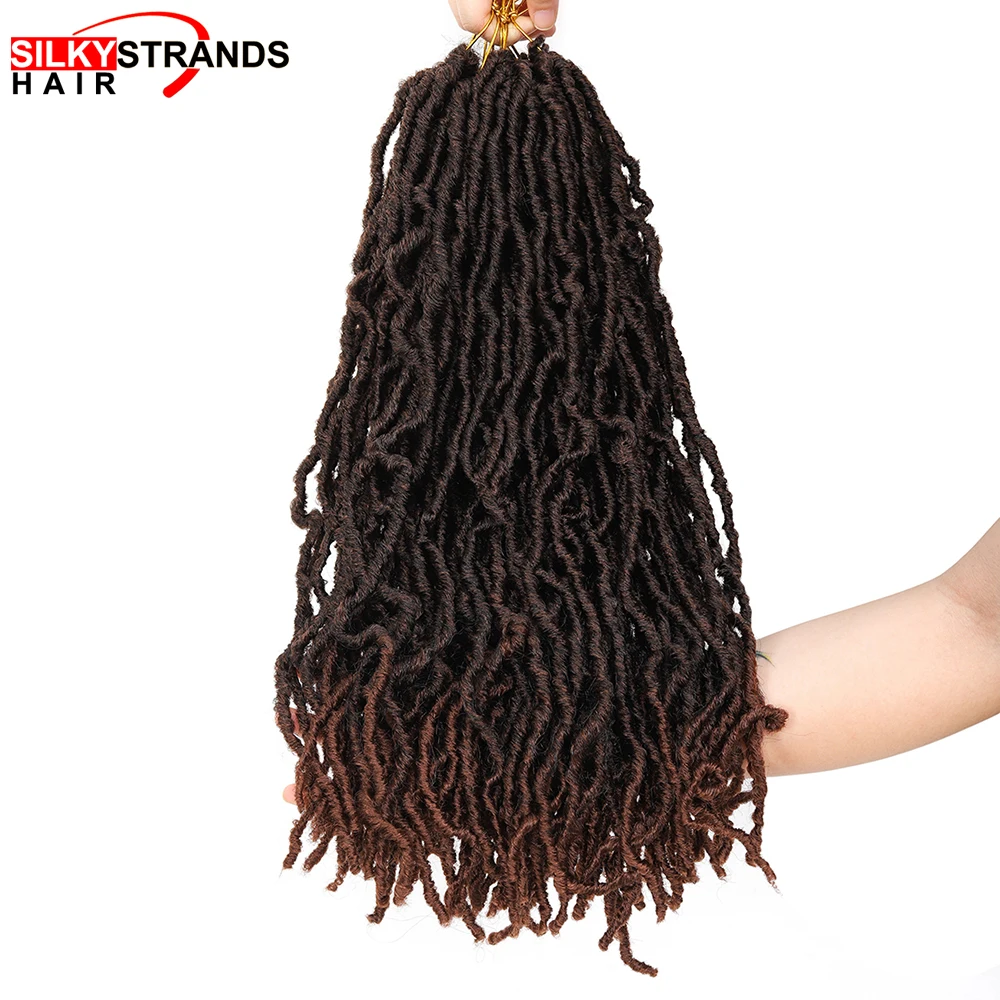Мягкие Dread Bobbi Boss Nu Locs крючком волосы 18 дюймов 20 прядей/упаковка Омбре Faux Locs синтетические косички для наращивания волос