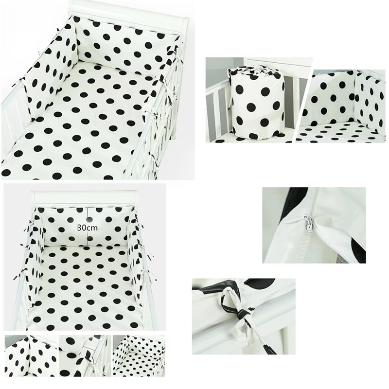 Один кусок детская кроватка бамперы безопасно младенцев новорожденных из хлопка