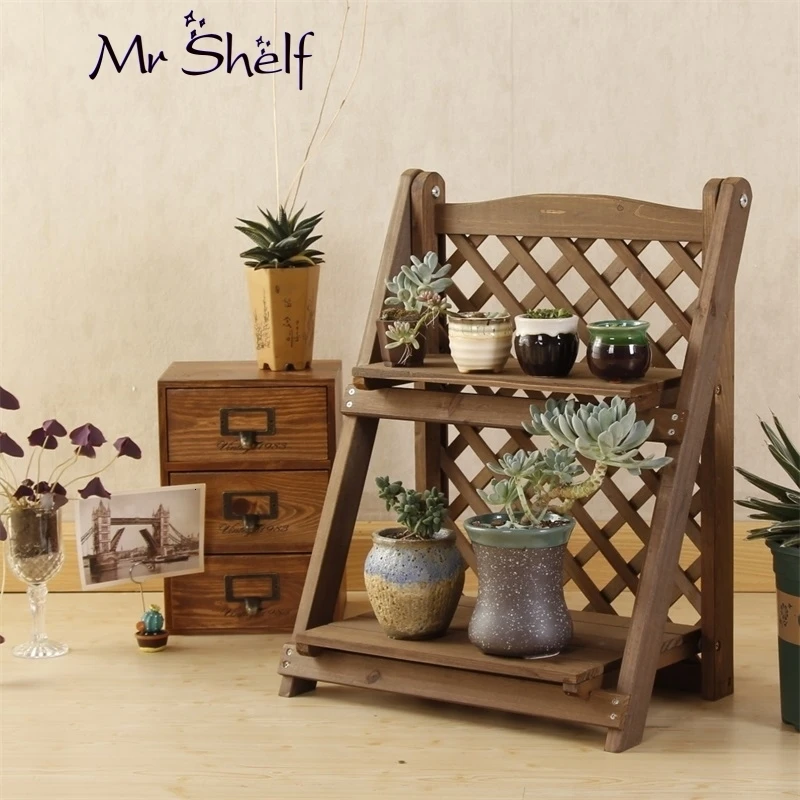 Настольный небольшой цветочный стеллаж рамка для офисных подоконников на столе