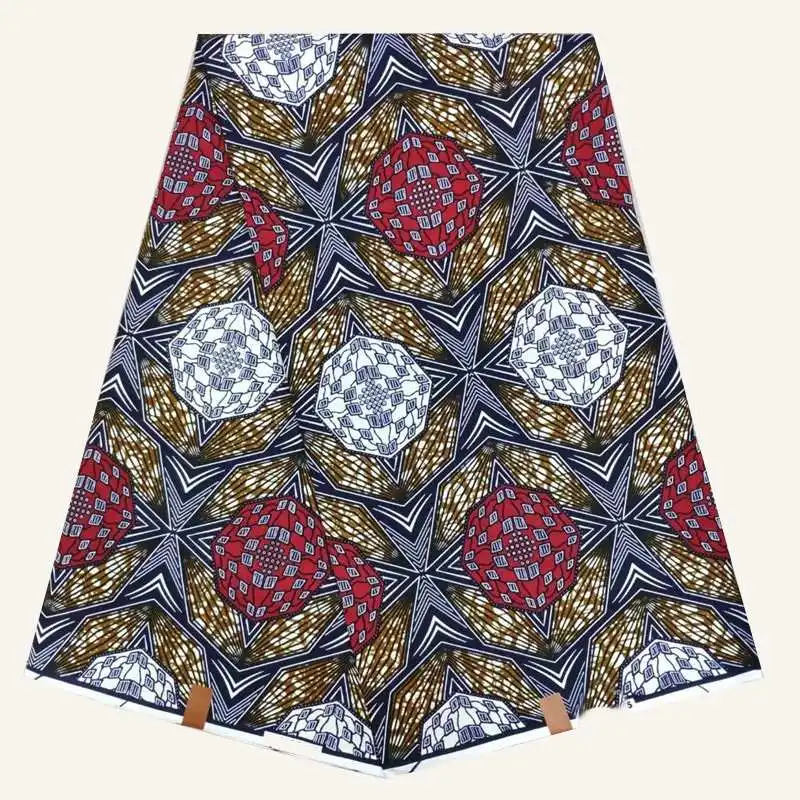 Африканская вощеная ткань принтом 6 ярдов африканская Анкары 40*40 мягкая пряжа