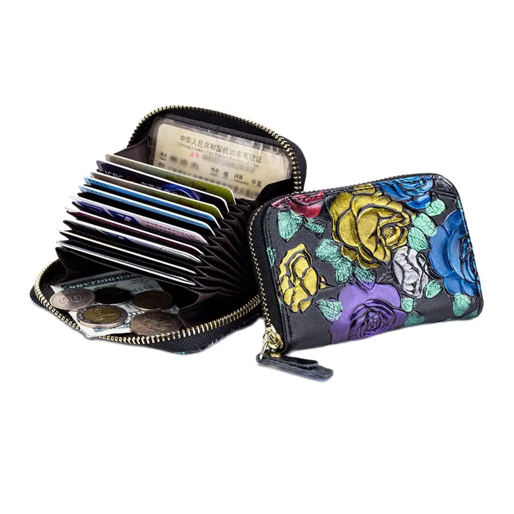 

Модная упаковка органной карты Nfc антиэкранирующая щетка украденная женская мульти-карта Rfid кожаная молния маленькая мини-карта