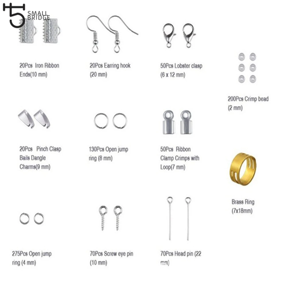 Набор аксессуаров для ювелирных изделий из сплава открытые кольца с застежкой