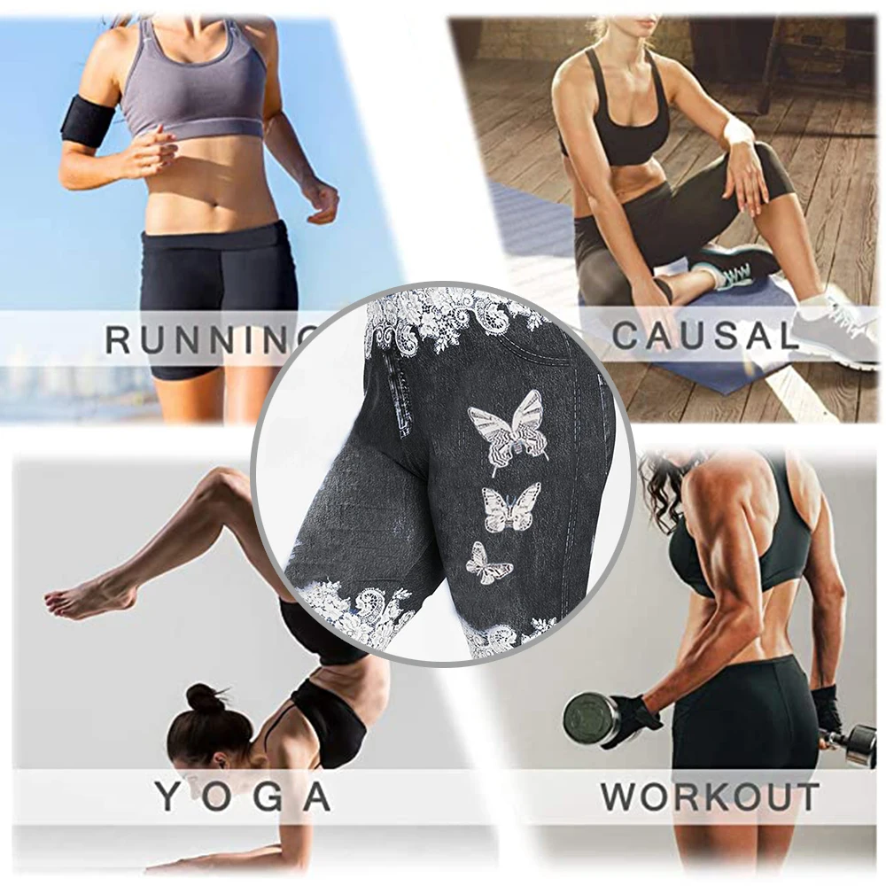 Женские спортивные шорты с высокой талией кружевные лоскутные леггинсы для