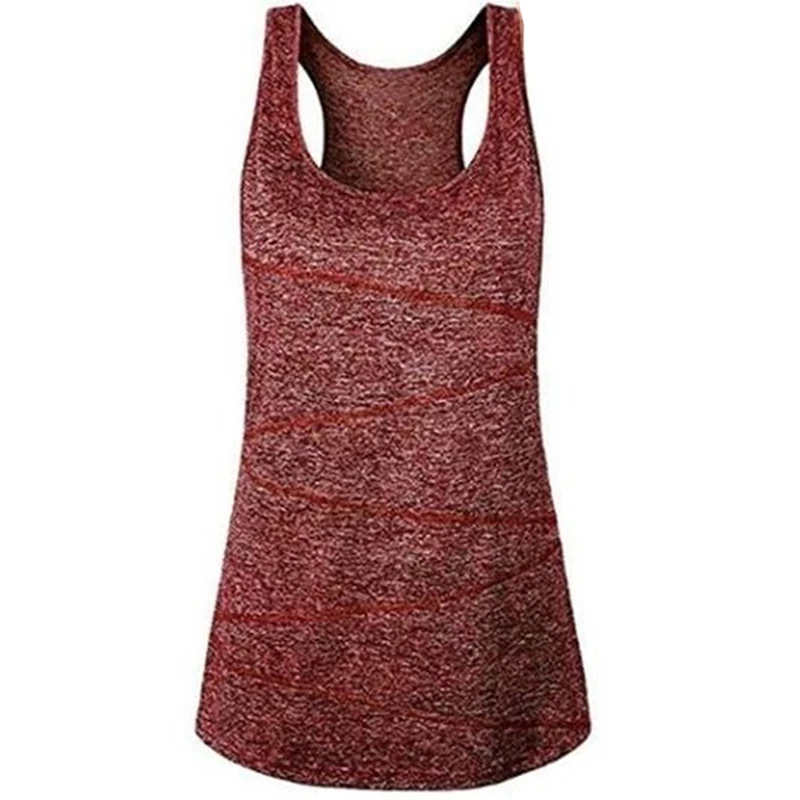 

2021 Spring And Summer Breathable Sports Yoga Quick-drying Vest Sleeveless Fitness Tank Running T-shirt Loose Female