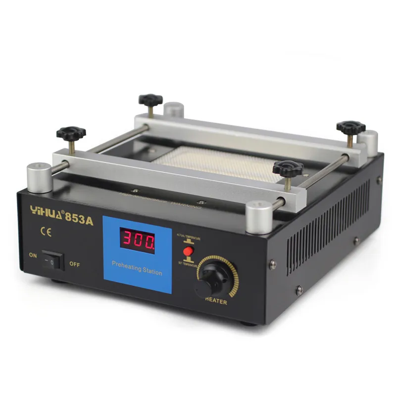 110 В/220 В YIHUA 853A Высокая мощность ESD BGA паяльная станция PCB preheat и демонтаж IR preheating