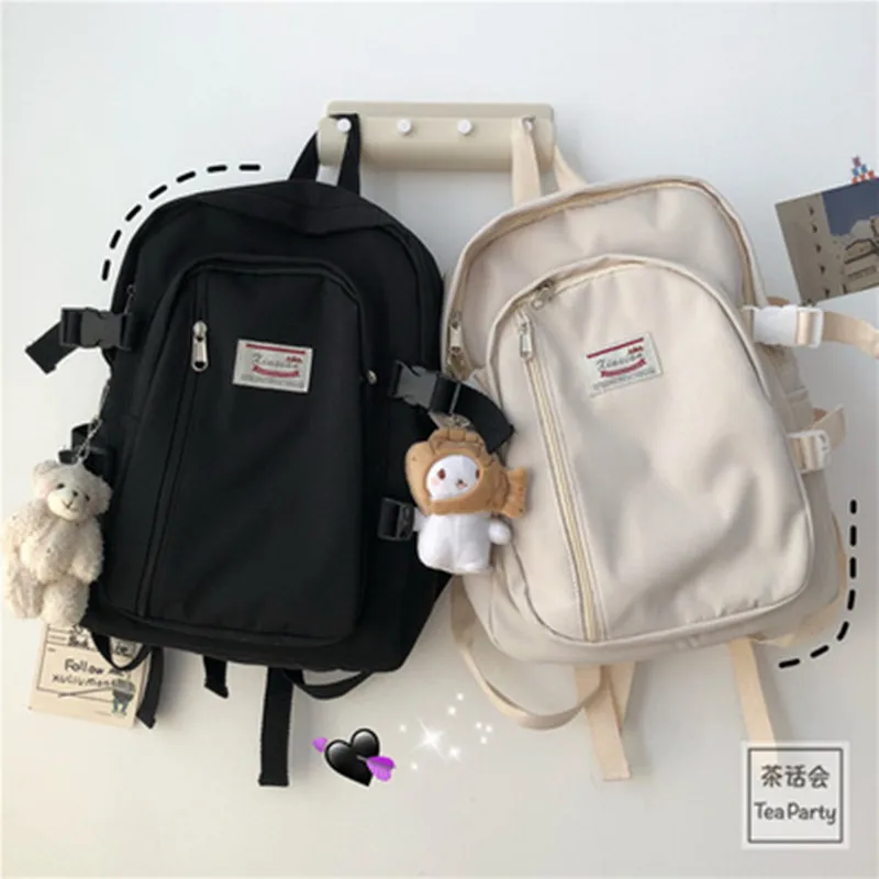 

2021 new Japanese Harajuku retro tooling student backpack female Korean ins schoolbag college style travel Anti-theft backpack