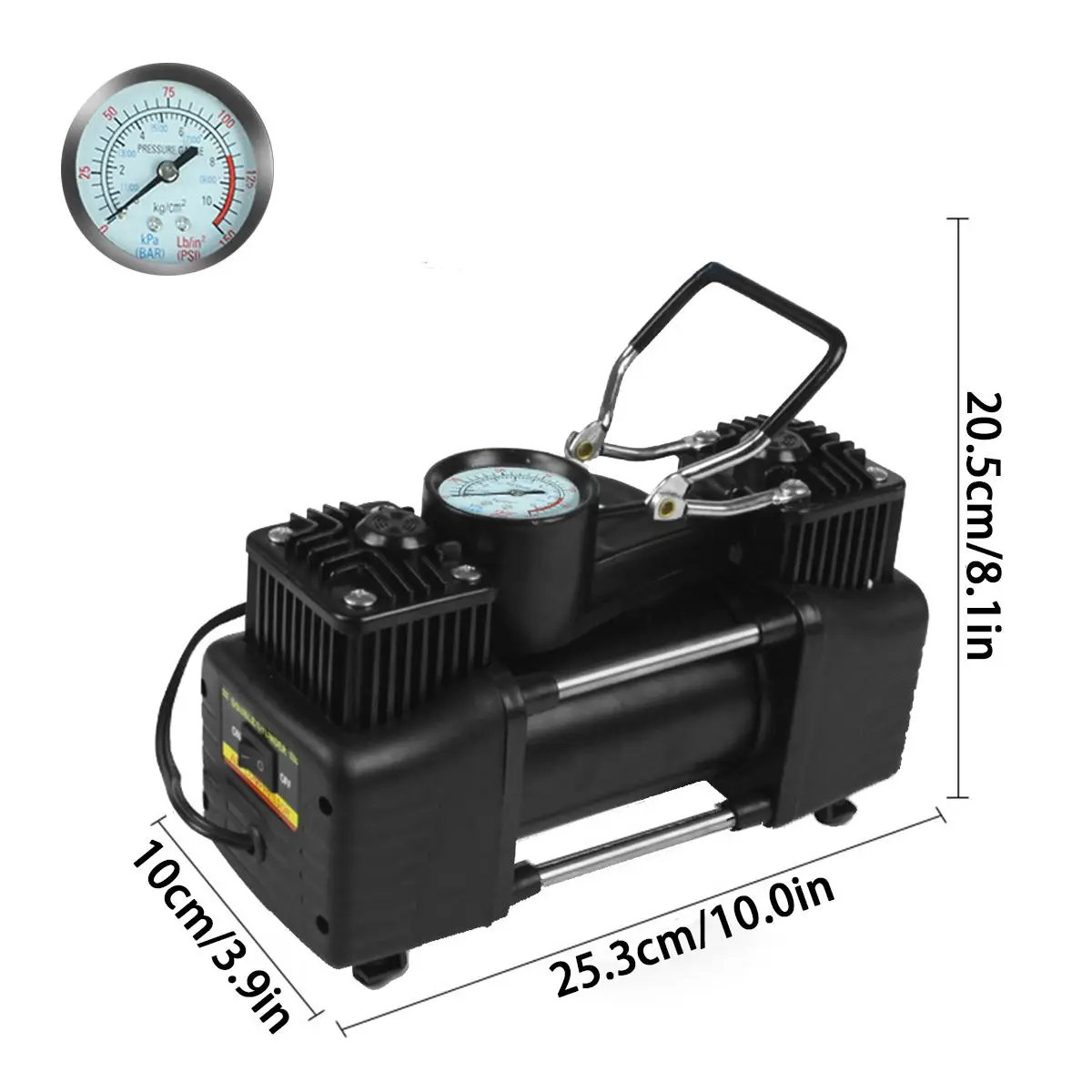 

DC 12V Car Air Compressor Pointer/Digital Display Vehicle Inflatable Pump Digital Tire Inflator Auto Air Pump For Car Motorcycle