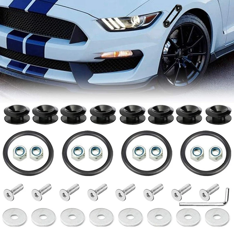 

8Pcs Universal Fit Finish Bumper Quick Release Front Rear Bumper Fastener for Car Bumper Trunk Fender Hatch Lid