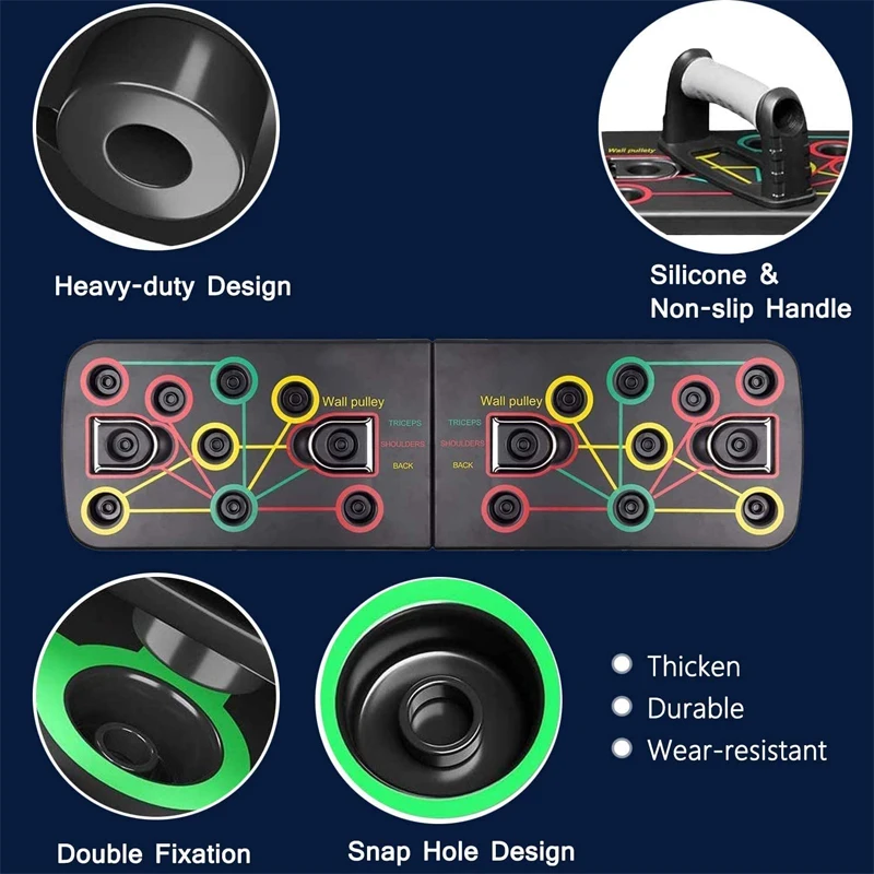 

Push Up Board Rack Multifunctional Body Comprehensive Exercise Stands Foldable Body Slimming Training Gym System Equipment