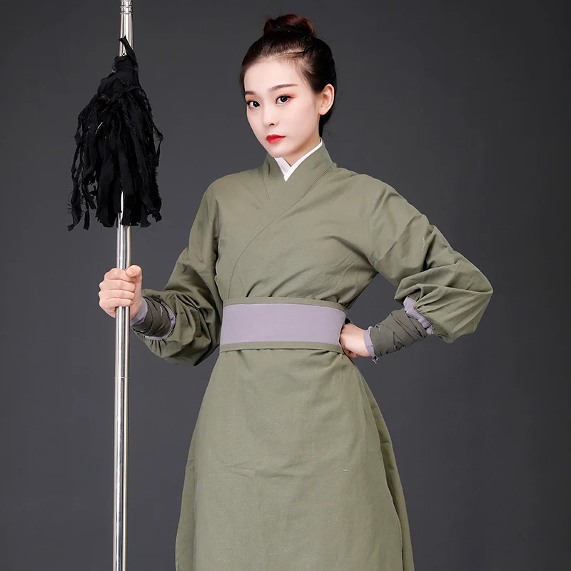 Костюм ханьфу китайское платье льняная одежда костюм для боевых искусств