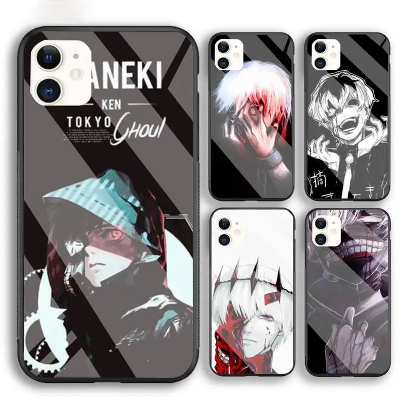 

Tokyo Ghoul Trendy Anime Kaneki Ken Phone Case For Iphone 6 6s 7 8 Plus XR X XS XSmax 11 12 Pro Mini Max Tempered Glass
