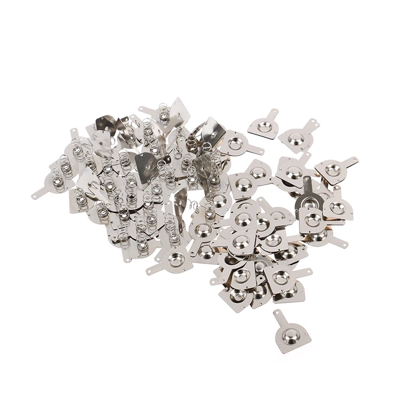 100 шт. 18650 положительные и отрицательные одиночные контактные Пружинные пластины