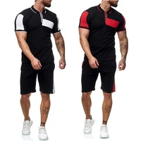 casual sportswear running men set spring summer sporting suits tracksuit short sleeve t shirt shorts sports 2 piece set