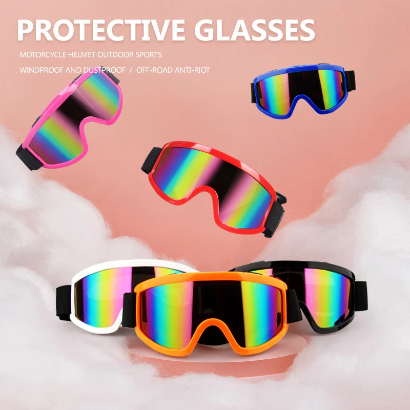 Outdoor Protective Glasses Motorcycle Sunglasses Goggles ATV Motocross Glasses ATV Motorcycle Helmet Goggles motorcycle atv riding scooter driving flying protective frame clear lens portable vintage helmet goggles glasses for 2009 buell xb12r