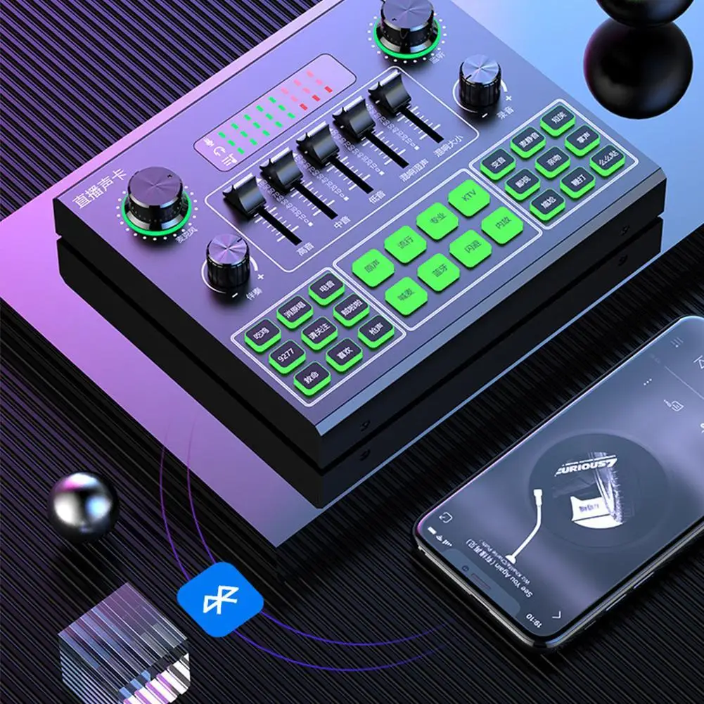 GAX V9 Bluetooth Geluidskaart Usb гарнитура микрофон трансляция в прямом эфире Geluidskaart|ЦАП| |