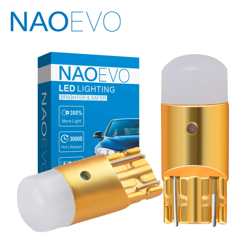 Светодиодная лампа NAOEVO T10 W5W для дневсветильник освещения автомобиля 3030 SMD 5W5 194 WY5W