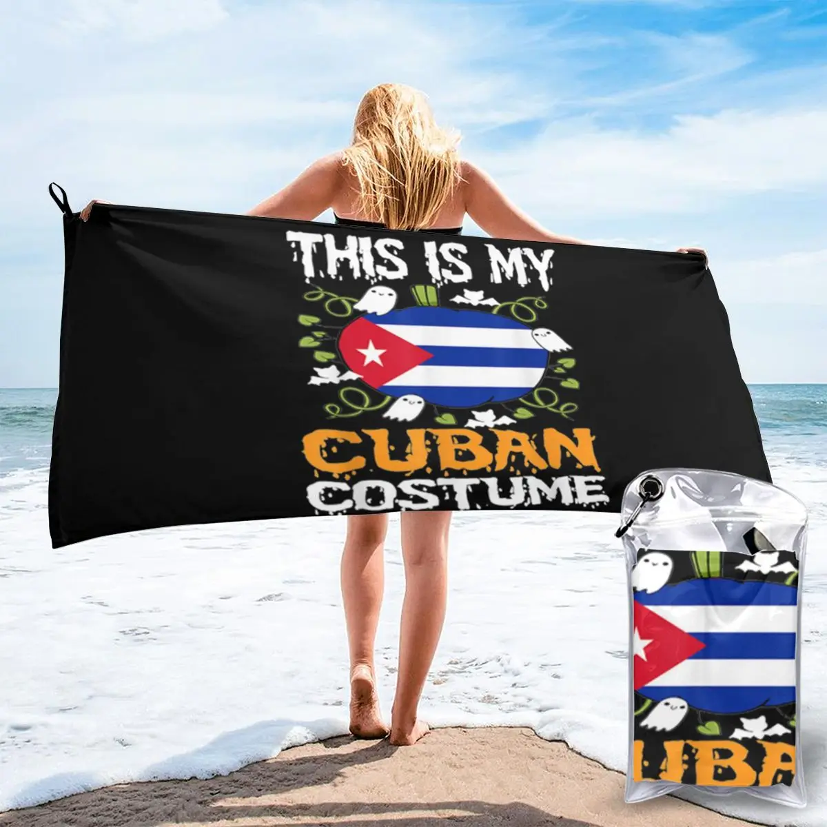 

Официальный кубинский костюм забавный Флаг Хэллоуин Куба хорошее качество Панк Большое пляжное полотенце s махровое полотенце s полотенце ...