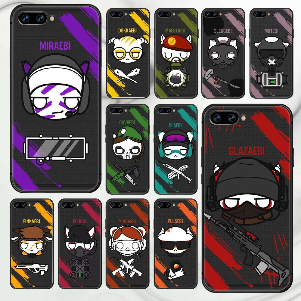

Rainbow Six Siege Phone Case Cover Hull For HUAWEI honor 7a 8 8s 8a 8x 9 9x 10 20 i Lite Pro black Funda Painting Waterproof 3D
