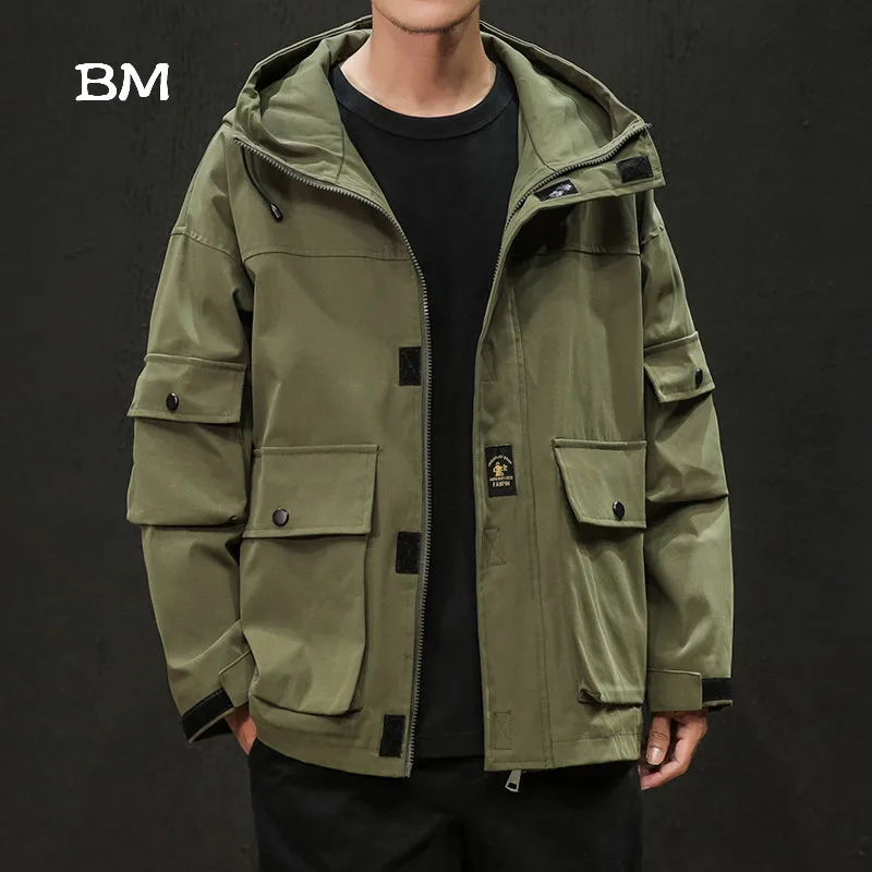 Куртка в уличном стиле для мужчин Корейском армейское пальто Модная