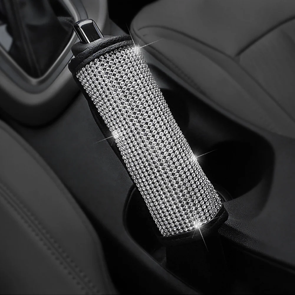 

freeshipping 1PC Universal Bling Crystal Car Handbrake Cover Diamond Cover for All Style Car Handbrake