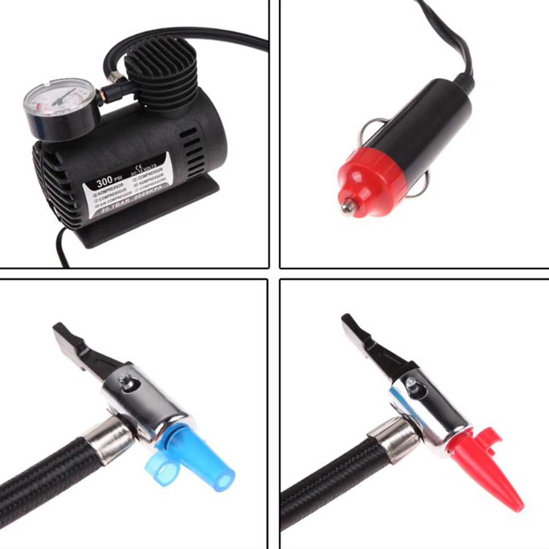 

Digital Tire Inflator DC 12V 300PSI Car Tire Inflator Auto Air Compressor Tire Pump with Pressure Gauge for Car Bicycle Ball