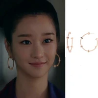 round seo yea ji tv show same earrings korean fashion simple for women brincos fashion jewelry mujer earring xr002