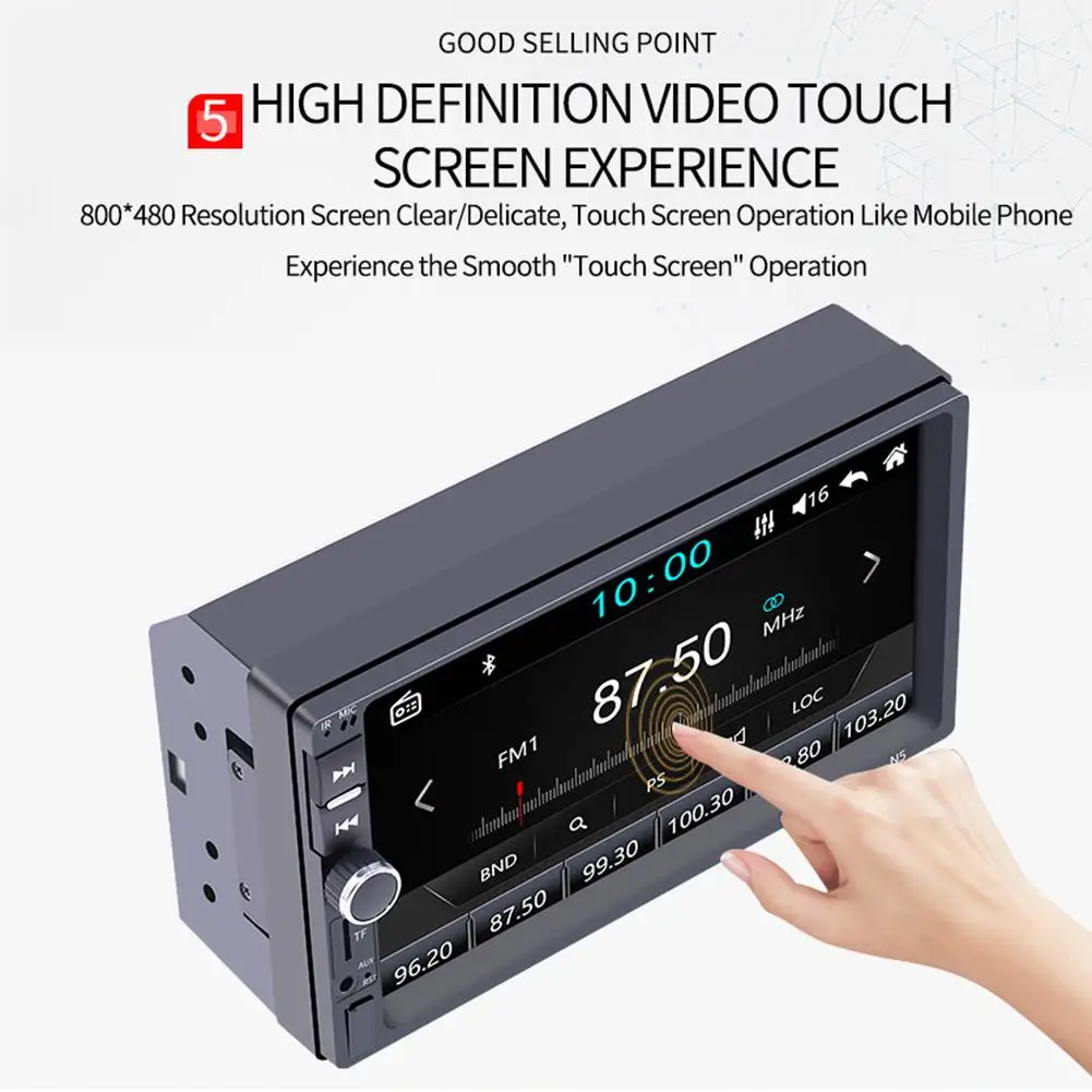 7 дюймов Сенсорный экран Bluetooth стерео радио автомобиля двойной шпиндель MP5 плеер