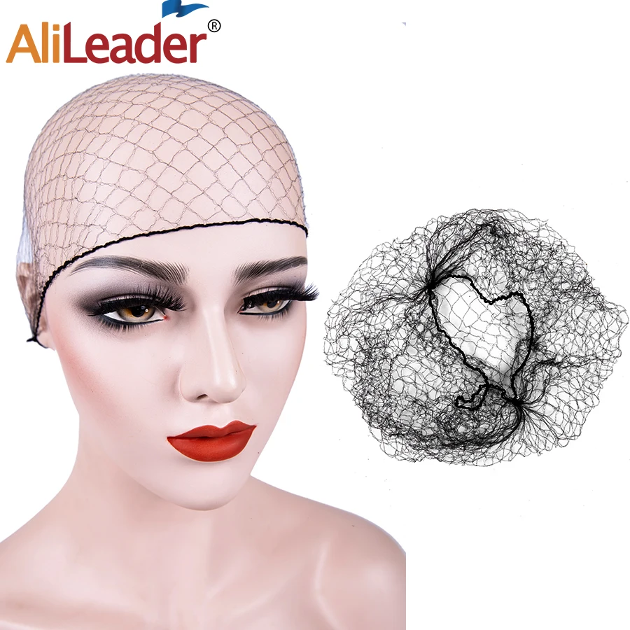 

Wholesale Hair Net 30Pcs/60Pcs Lot Nylon Hairnets For Package Hair Wig Accessories Wig Cap Invisible Hair Bun Black Color