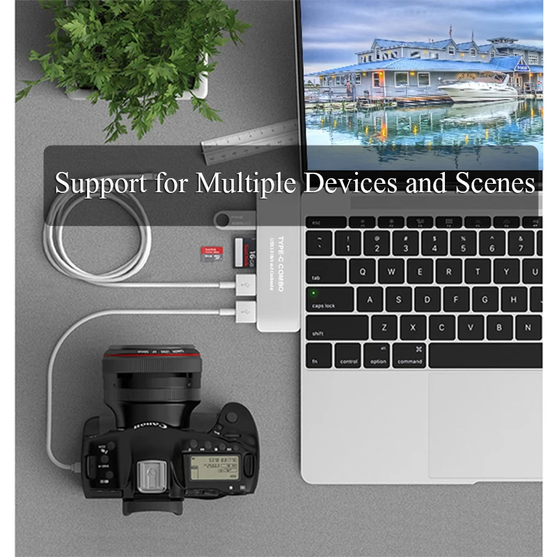 Концентратор USB Type C 3 0 5 в 1 к с устройство для чтения карт SD TF HDTV MacBook huawei Xiaomi Monitor PC| |
