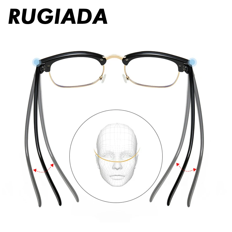 RUGIADA брендовые винтажные очки оправа для мужчин и женщин заклёпки анти голубые
