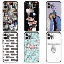 Cute Grey Is Anatomys Black Cover for Apple iPhone 11 13 12Pro 7 8Plus XR X Cell Phone Case XS 6S 5S SE Soft Celular Casing