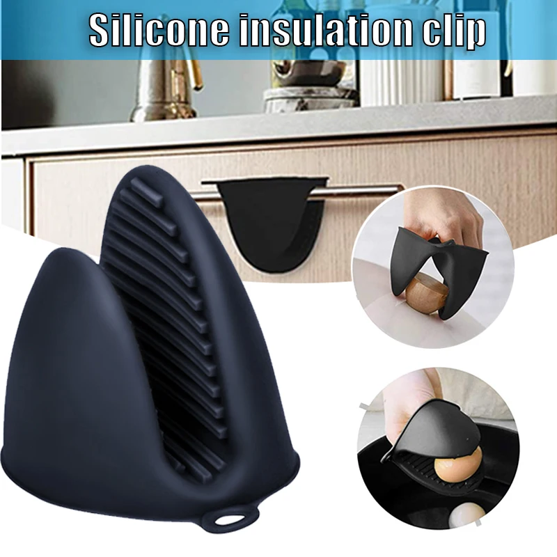 

One Piece Silicone Anti-scalding Oven Gloves Mitts Kitchen Silicone Gloves Tray Dish Bowl Holder Baking Insulation Hand Clip