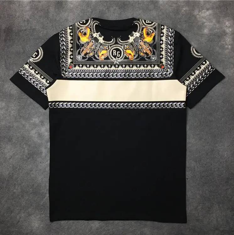 

Men New Novelty 19ss Retro collar hound luxury T Shirts T-Shirt Hip Hop Skateboard Street Cotton T-Shirts Tee Top kenye #674