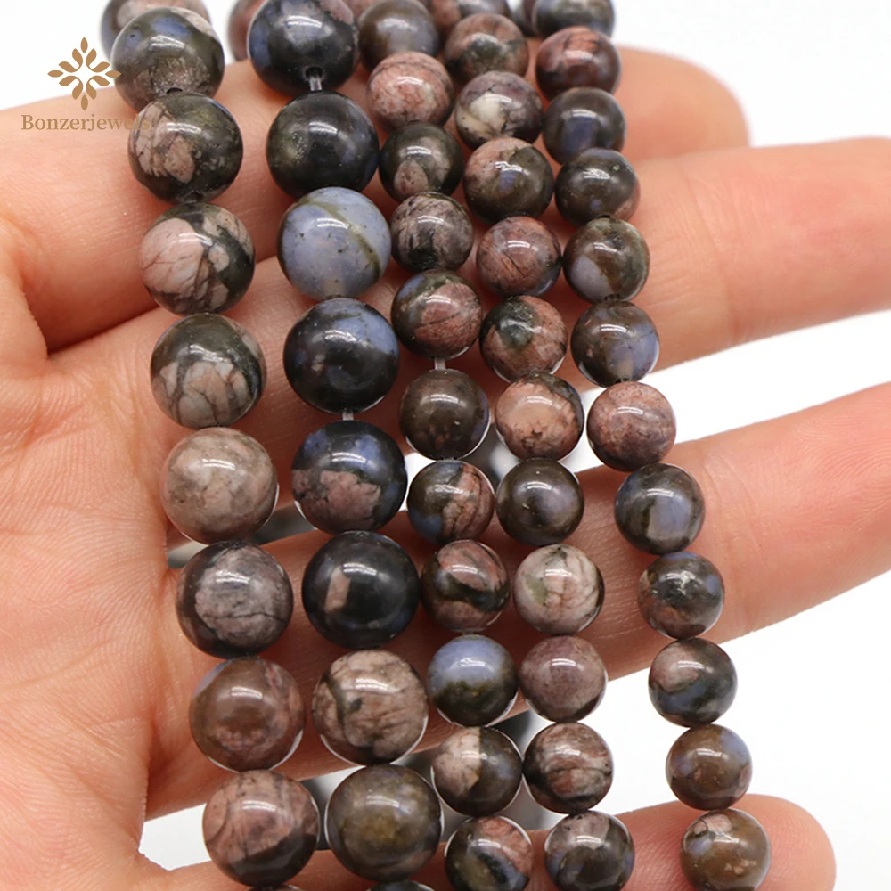

Wholesale Natural Llanite Blue Opal Loose Beads 4mm 6mm 8mm 10mm 12mm Round Gem Stone Loose Beads for Bracelet Jewelry 15.5"