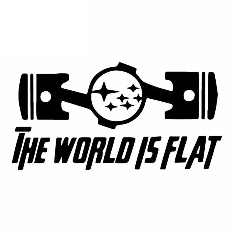 

New Personality Extraordinary THE WORLD IS FLAT Vinyl Car Stickers Decals Motorcycl PVC 16CM*8CM