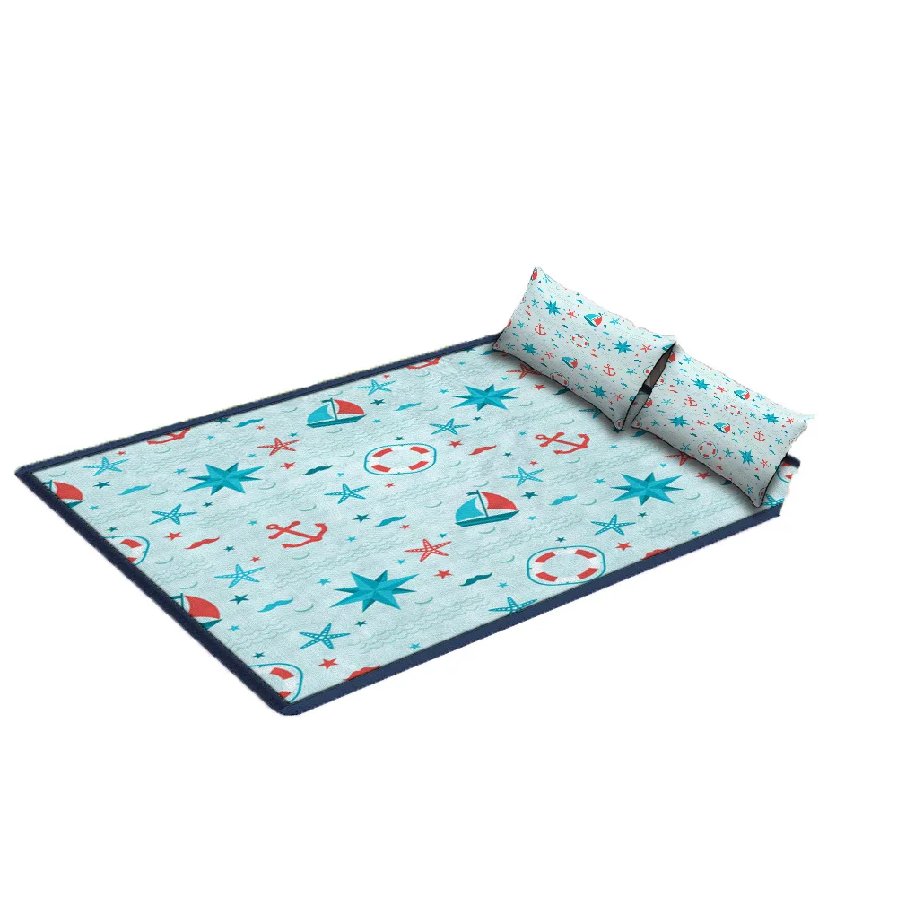 Летний коврик для сна с мультяшным рисунком лодки простыня защитный чехол