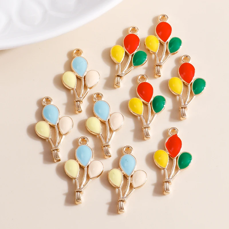 10pcs Mix Cute Girls Bow Balloon Lipstick Highheel Charms Pendants for Necklaces Earrings Keychain DIY Jewelry Making Accessory - купить по