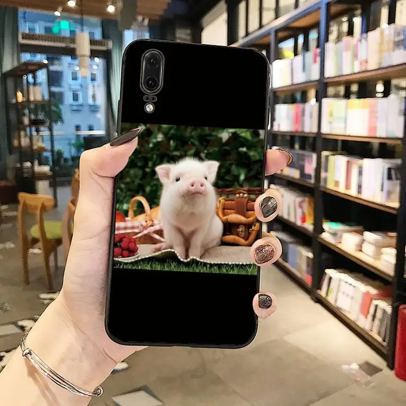 

Cute Little Pink Pet Pig cover Phone Case For Huawei honor Mate P 10 20 30 40 Pro 10i 9 10 20 8 x Lite