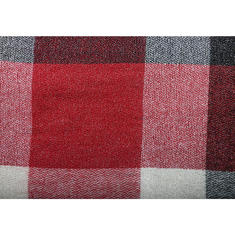 Женский Цветной клетчатый шарф шерсть золотая нить смешанный мягкий удобный