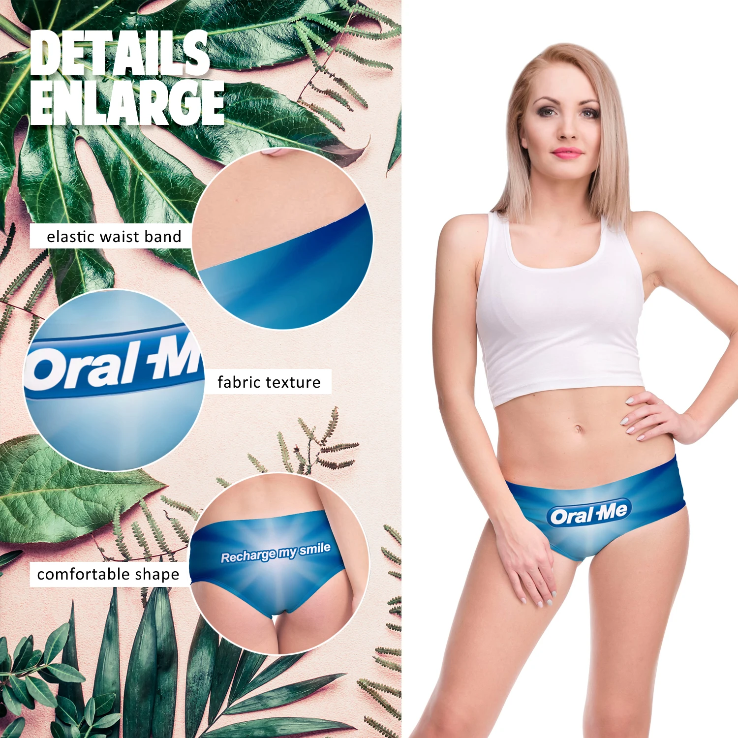 Oral B пикантная мир синий забавные Лидер продаж женское белье стринги трусы нижнее