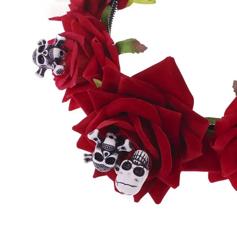 

Simulation Velvet Rose Flower Headband Halloween Headband Ladies Hair Accessories