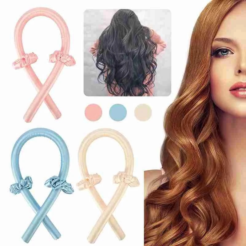 

1 Sets Heatless Curling Rod Headband Scrunchie Hair Ties Claws Silk Ribbon Hair Rollers Hairband Hair Curlers Hair Styling Tools