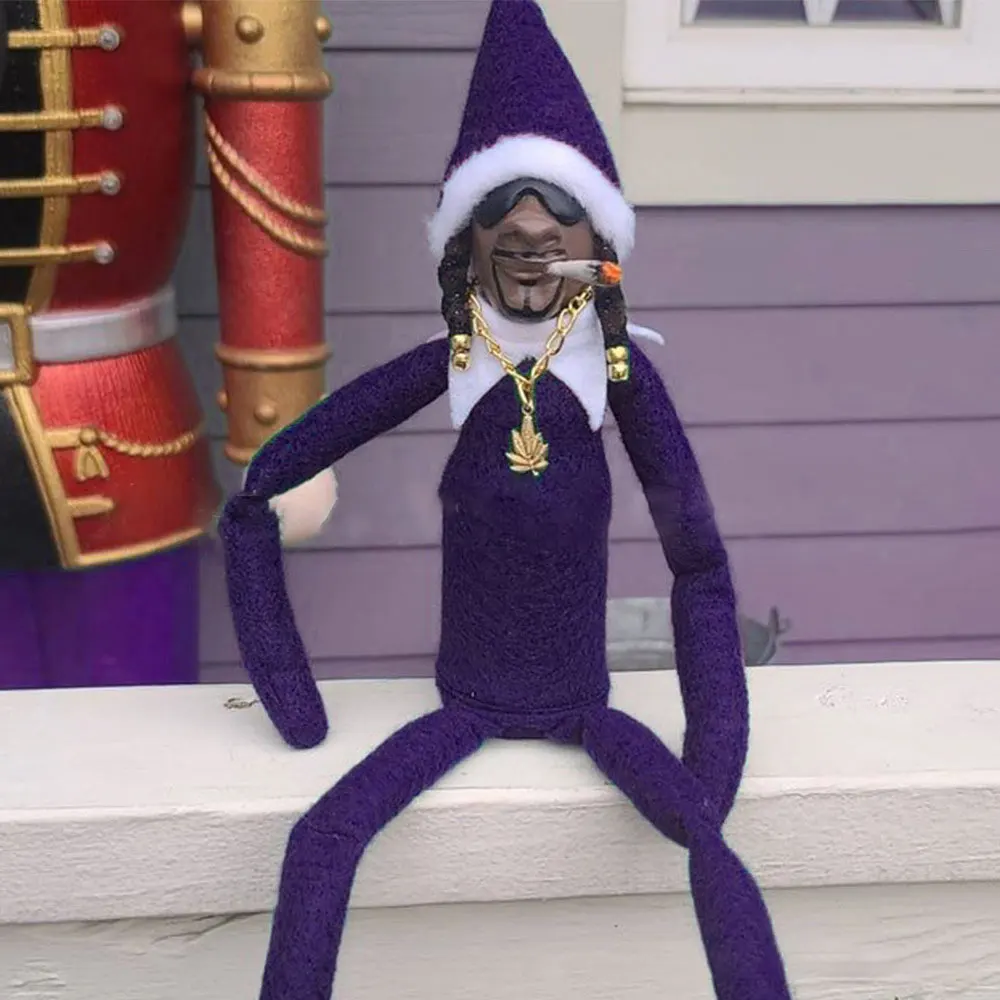 2022 Snoop on A Stoop Рождественский эльф кукла шпионское изгибающееся фотографическое